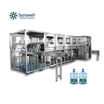 5 Gallonen Wasserfüllmaschine 19L Mineralwasser Waschen Flaschenverschluss Produktionslinie