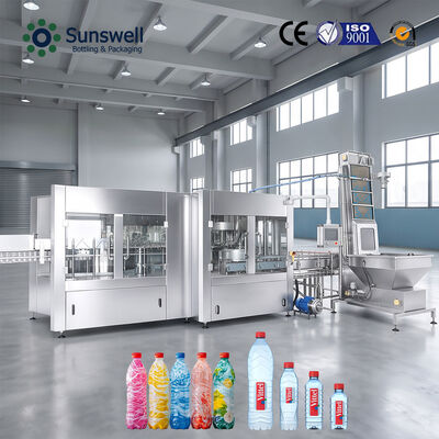 500 ml PET-Flasche 24000BPH Wasserflaschen-Produktionslinie 3-in-1-Füllmaschine